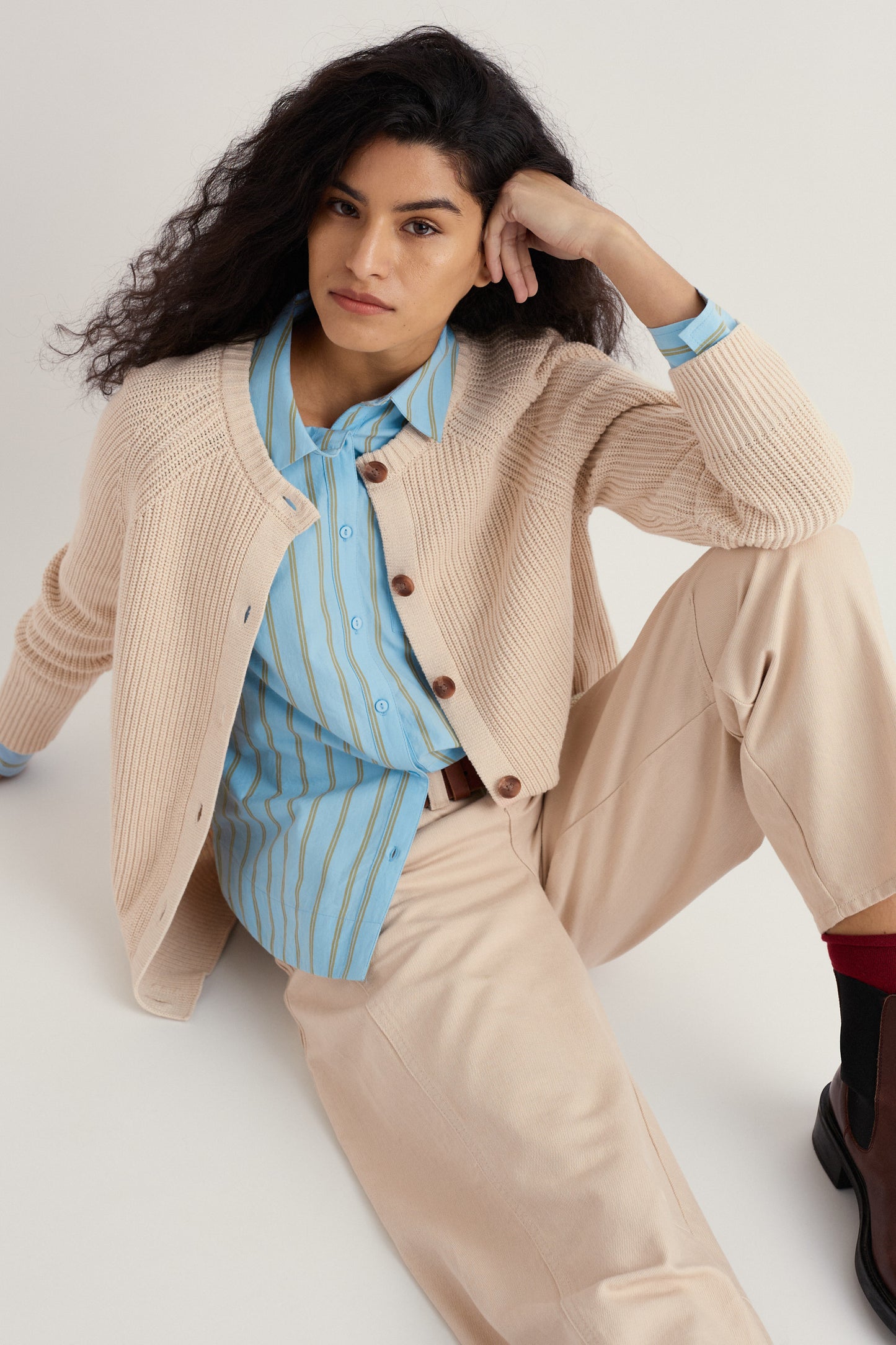 Potters Meadow Organic Cotton Knitted Cardigan