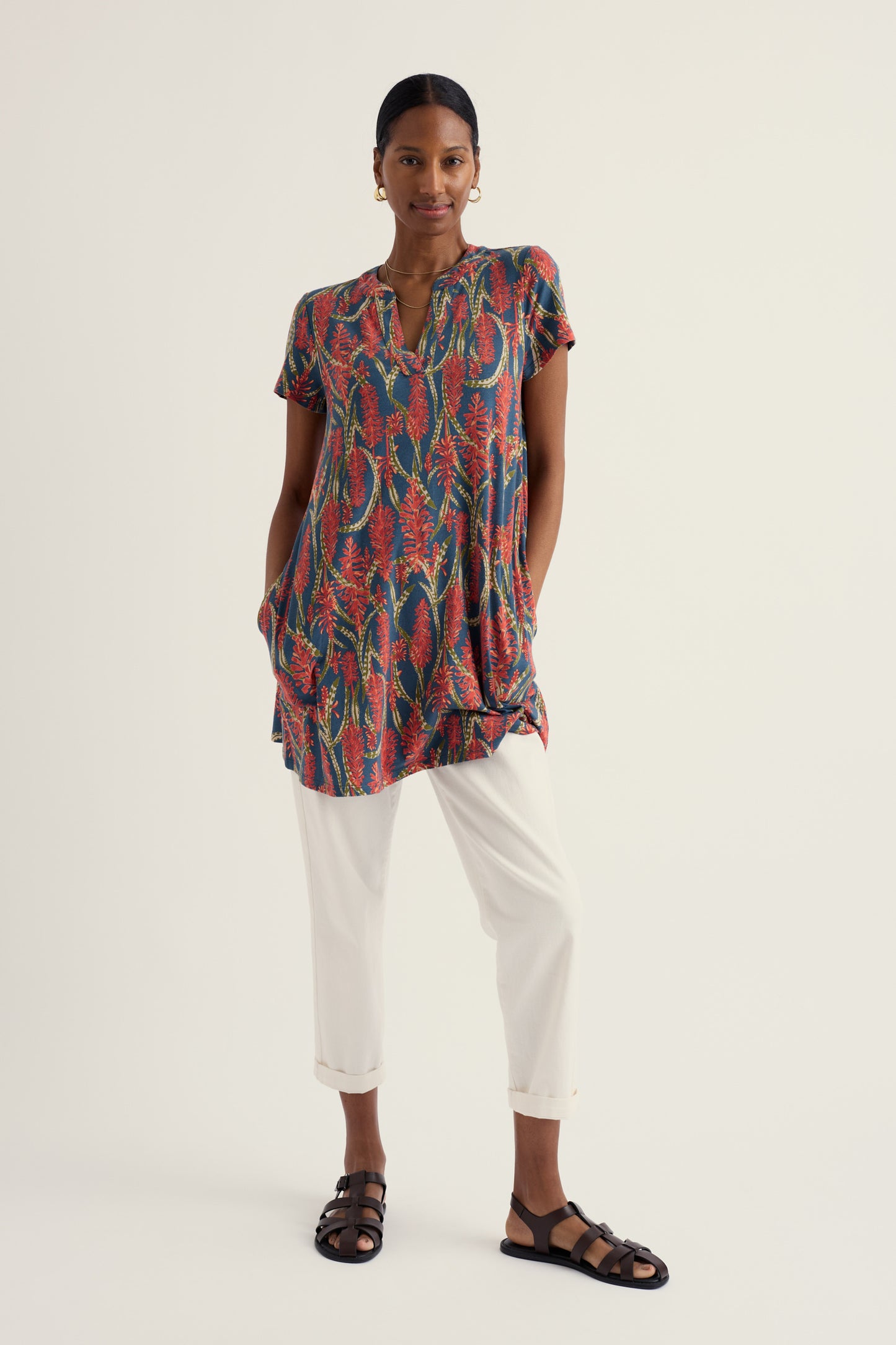 Wreathe Short Sleeve Jersey Tunic