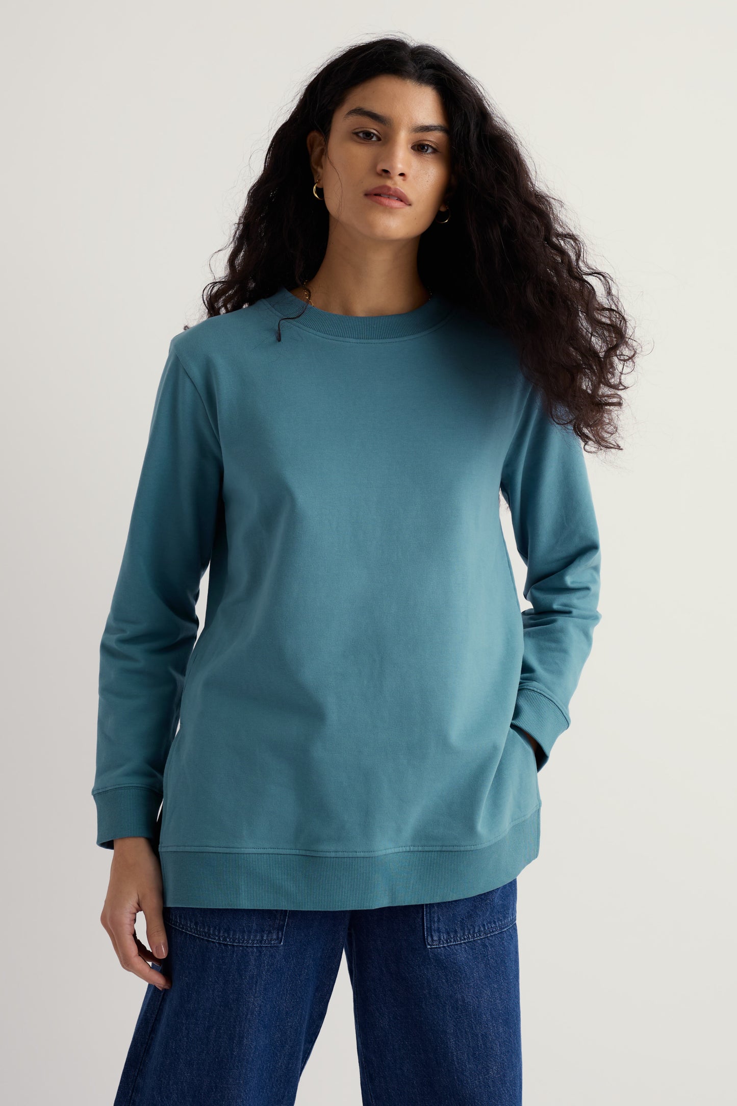 Genni Organic Cotton Longline Sweatshirt
