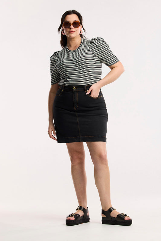 Traveller Rib Puff Sleeve Tee