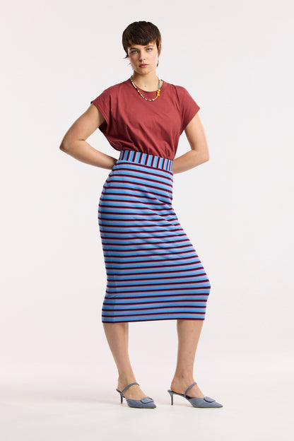 Traveller Waffle Stripe Tube Skirt