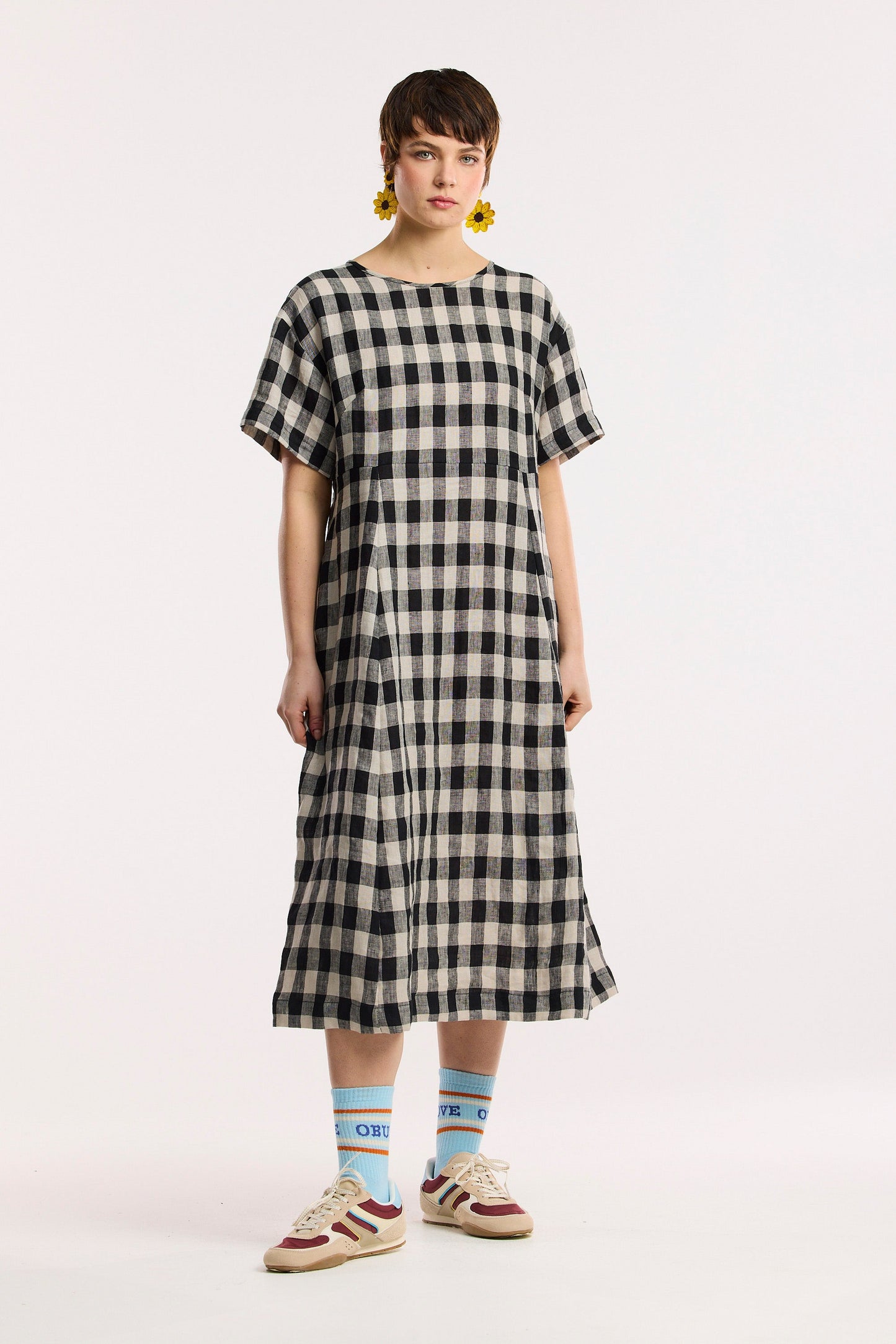 Laneway Check Midi Dress