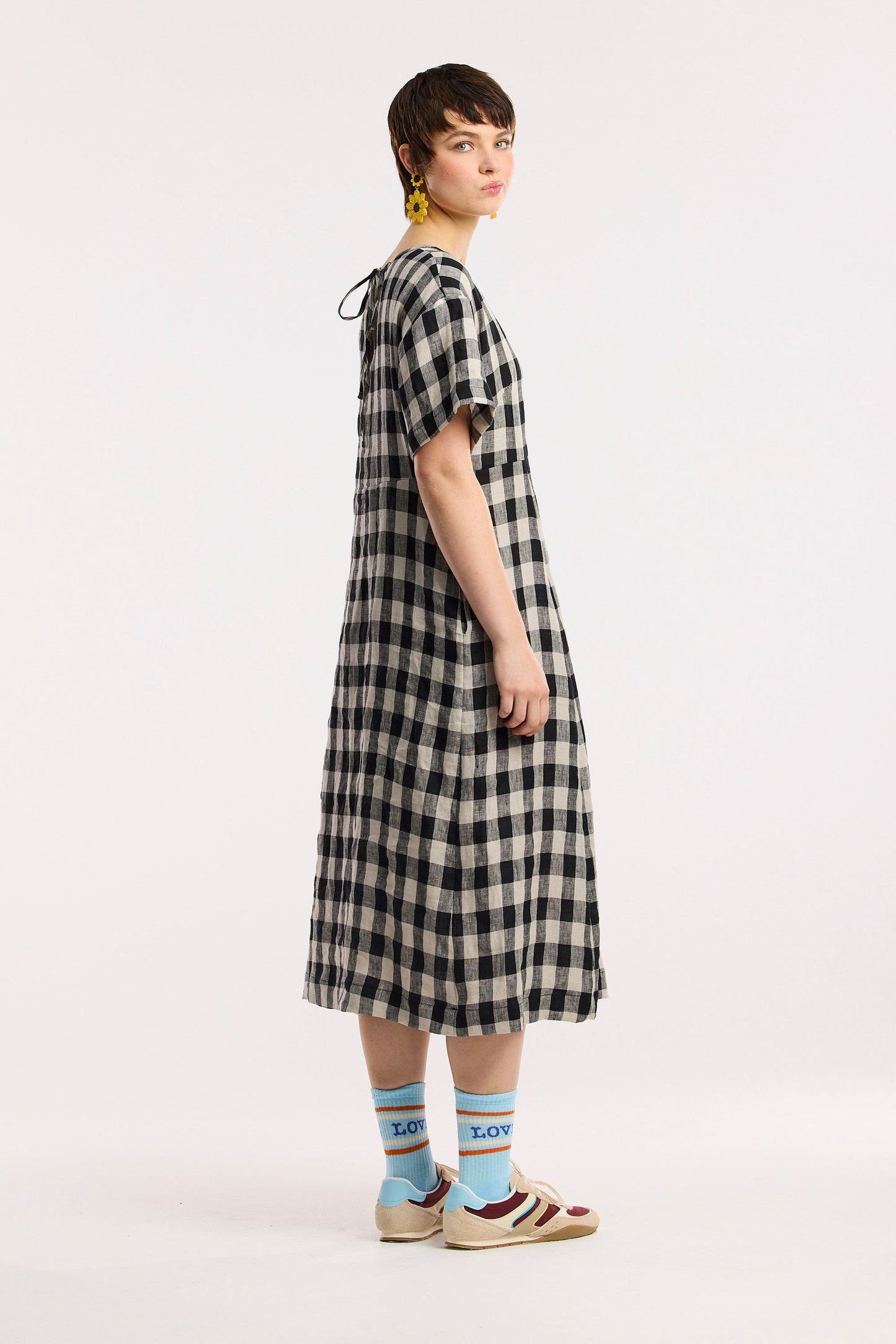 Laneway Check Midi Dress
