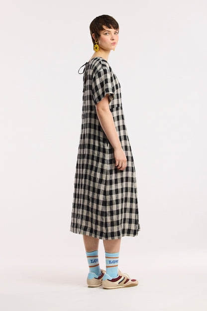 Laneway Check Midi Dress