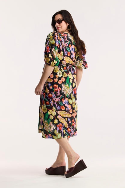 Fruit Of The Land Wrap Dress