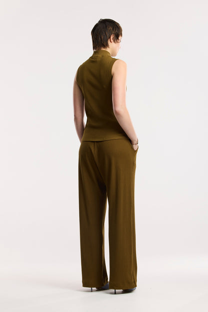 Traveller Luxe Rib Mock Neck Tank