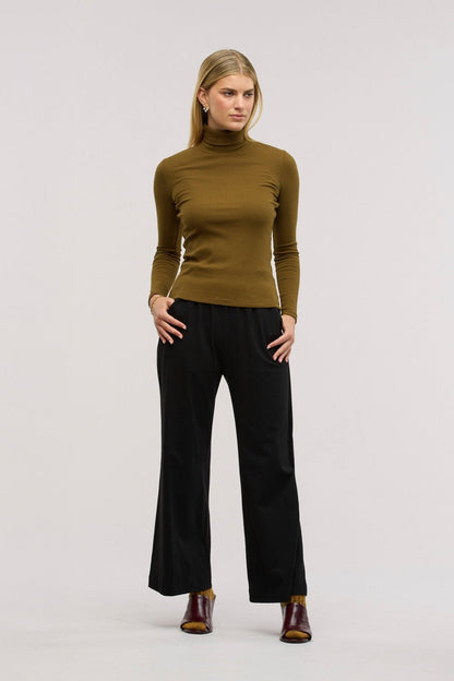 Traveller Rib Roll Neck Top