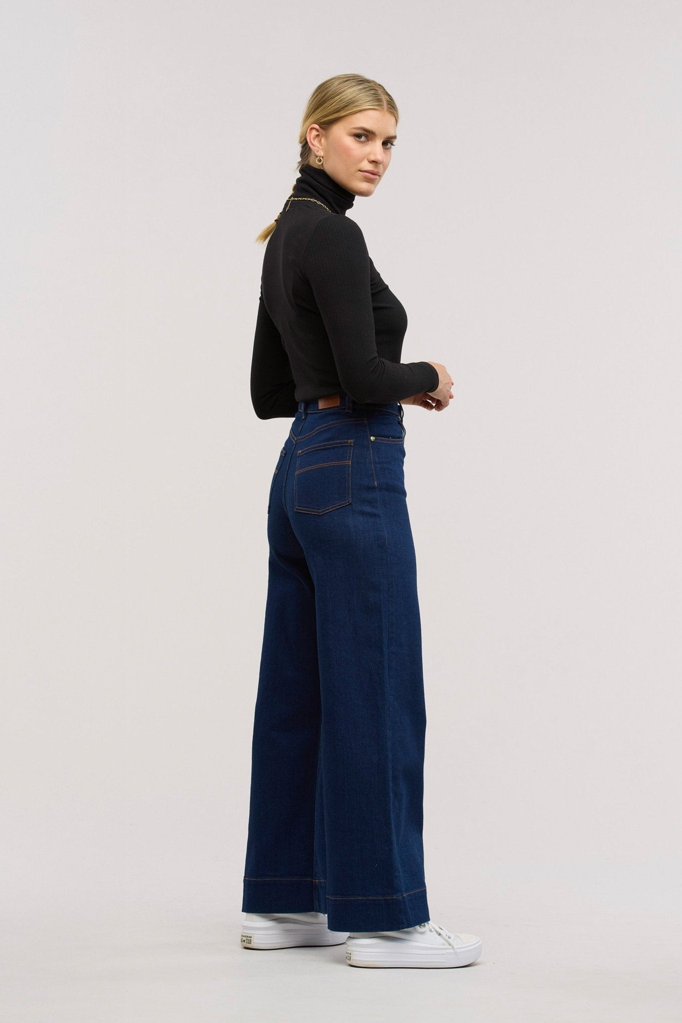 Traveller Rib Roll Neck Top