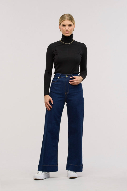 Traveller Rib Roll Neck Top