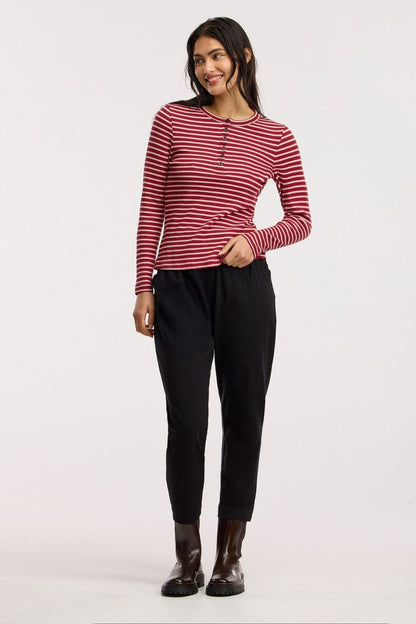 Traveller Waffle Henley Top